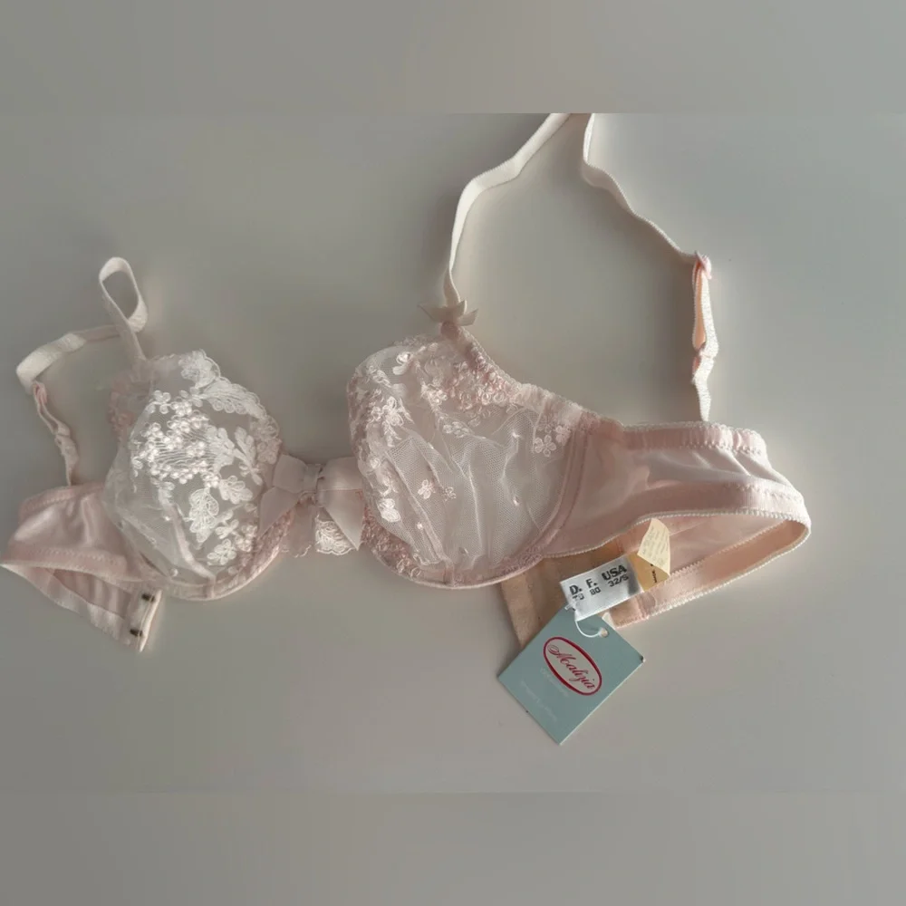 La Perla Vintage Elegant bridal Lace Pink Bra